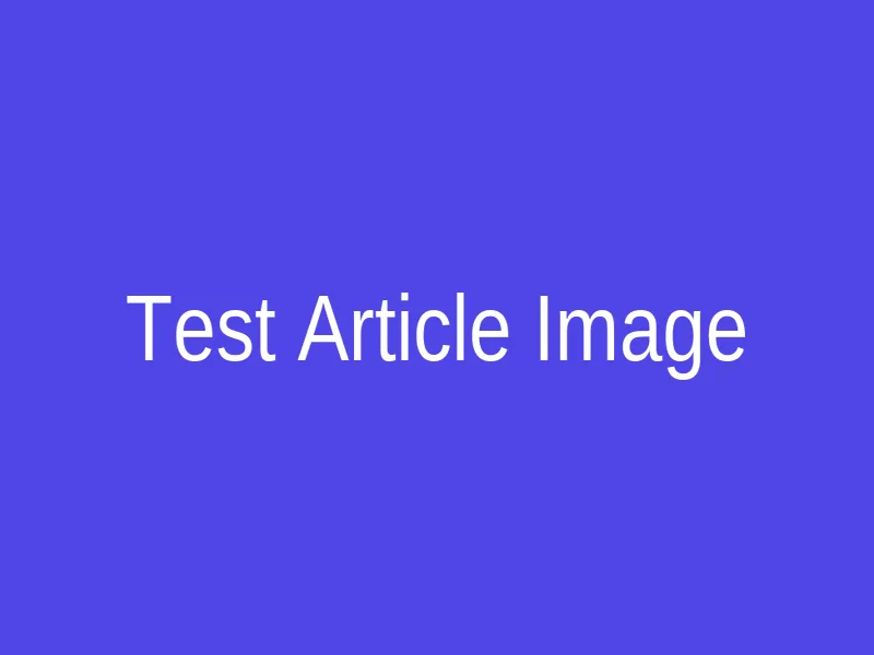 Sample Article Title for Testing — article illustration